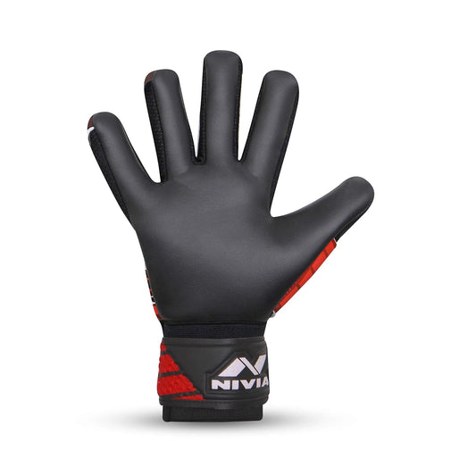 NIVIA Raptor Torrido Goalkeeping Gloves  (Black, Red)